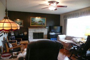 Portland living room before real estate staging